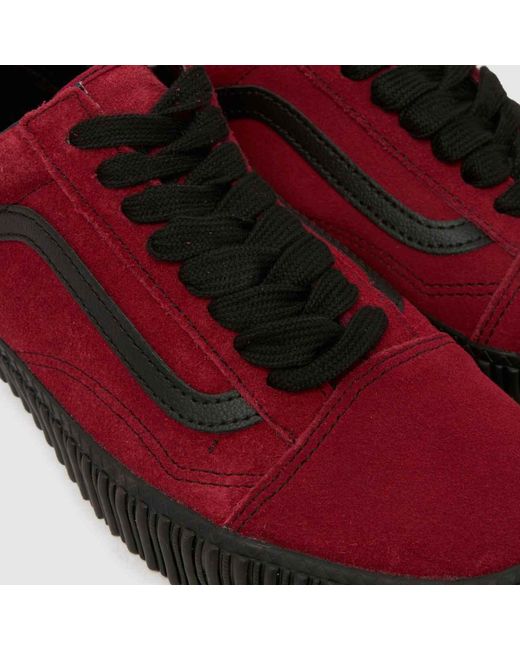 Vans Red Old Skool Creeper Trainers