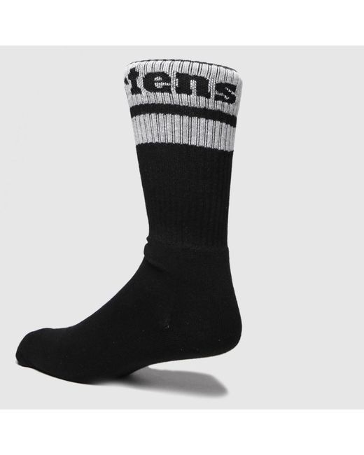 Dr. Martens Black Athletic Logo Sock, Size: 3