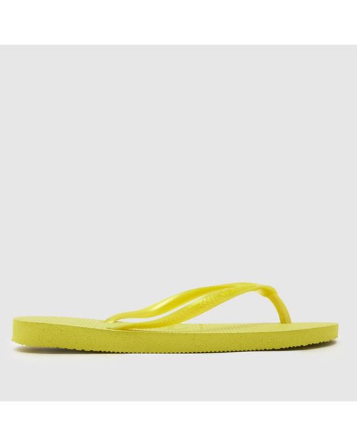 Havaianas Yellow Slim Flip Sandals
