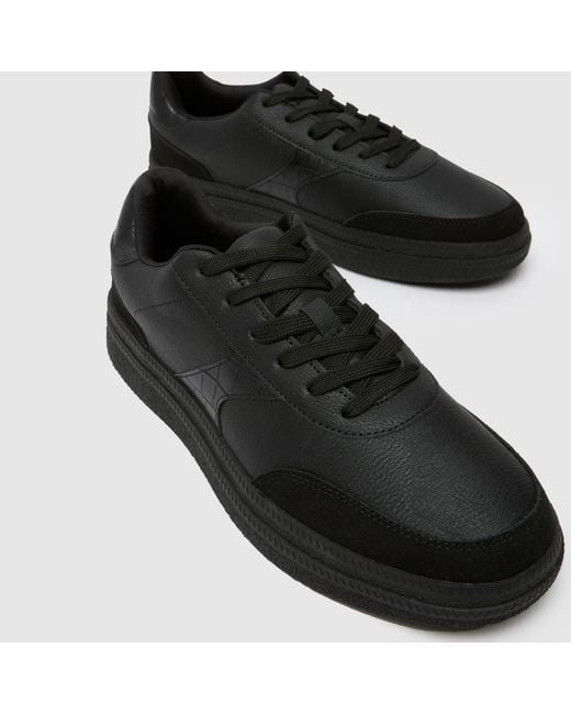 Schuh Black Malani Gum Sole Trainers