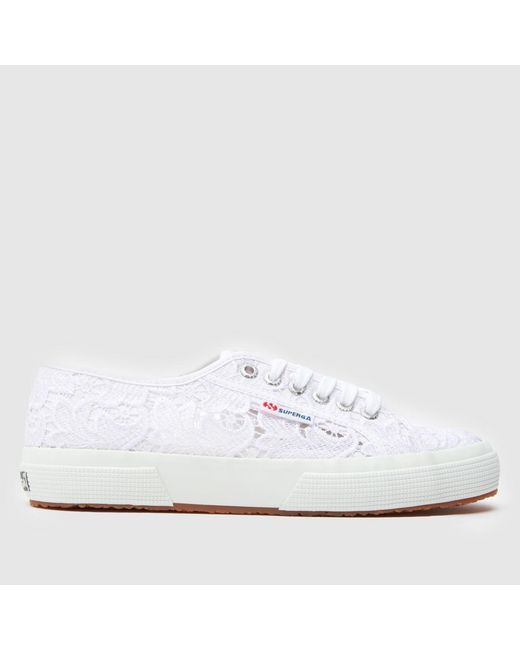 Superga White 2750 Macrame Trainers