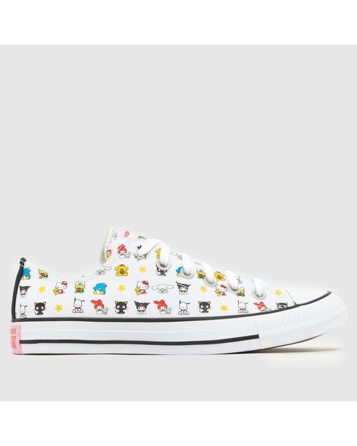 Converse White All Star Ox Hello Kitty Trainers
