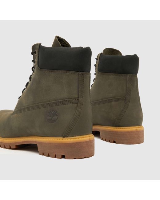 Timberland Green Premium 6 Inch Boots In for men