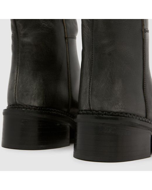 Schuh Black Doria Leather Knee High Boots