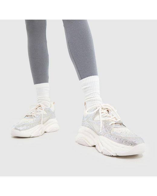 Steve Madden White Privy Trainers
