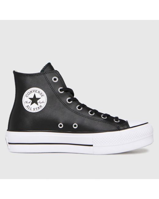 Converse Black All Star Lift Hi Trainers