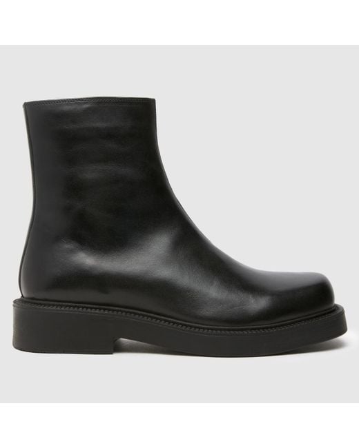 Schuh Black Dexton Leather Boots for men