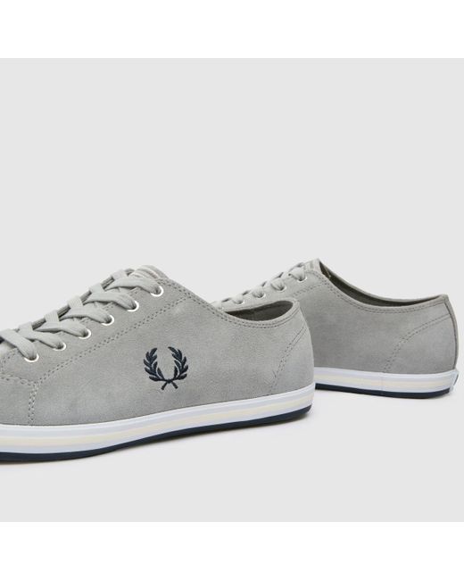 Fred Perry Gray Kingston Suede Trainers In for men