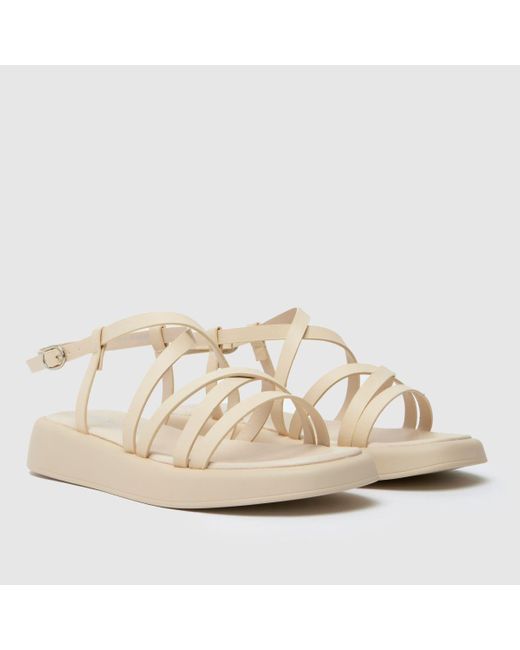 Schuh Natural Wide Fit Tristan Strappy Sandals In