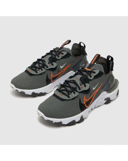 Nike Blue React Vision Trainers In Black & Orange for men