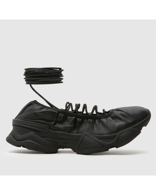 Steve Madden Black Spin-Off Ghillie Trainers