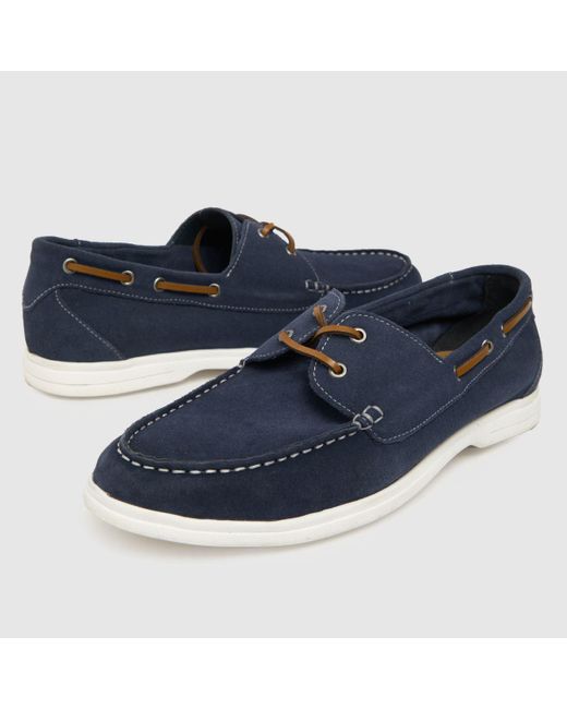 Schuh Blue Pablo Suede Boat Shoes In for men