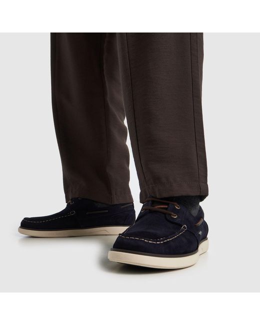 Barbour Blue Rothley Boat Shoes for men