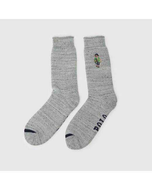 Polo Ralph Lauren Gray Bear Sock