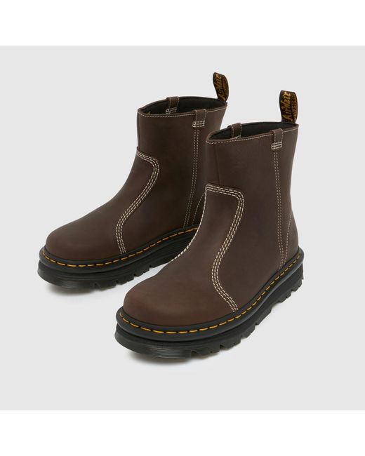 Dr. Martens Brown Zebzag Rigger Boots for men