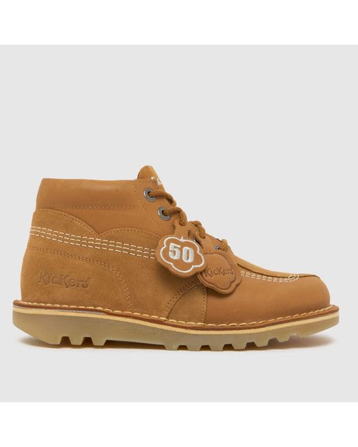 Kickers Classics Brown Kick Hi Stitch Boots