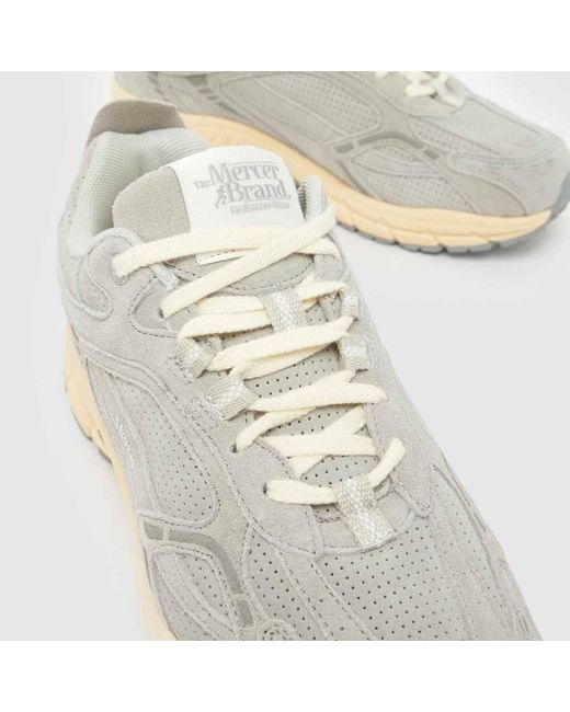 Mercer White Re-Run Perforated Trainers