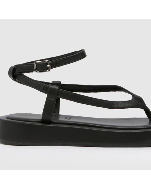 Schuh Black Torin Toe Thong Ankle Strap Sandals In