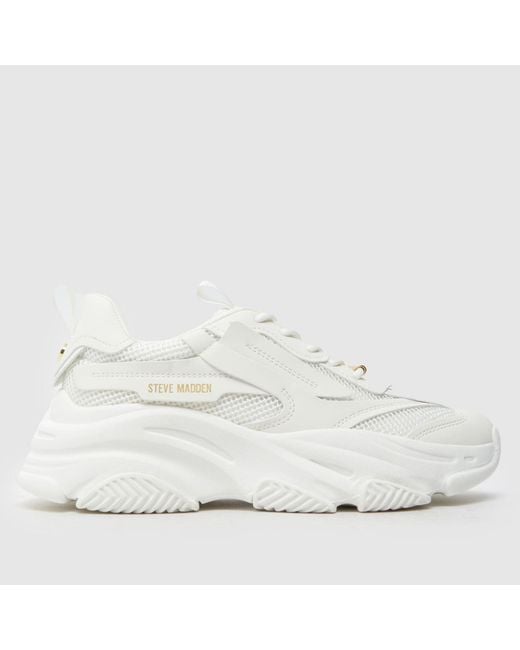 Steve Madden White Possession Trainers