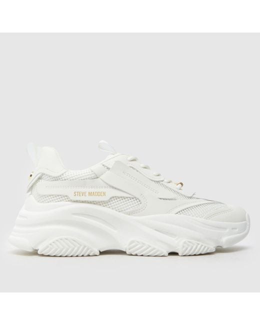 Steve Madden White Possession Trainers