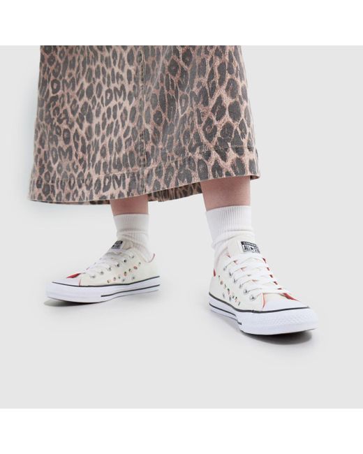 Converse White All Star Ox Trainers
