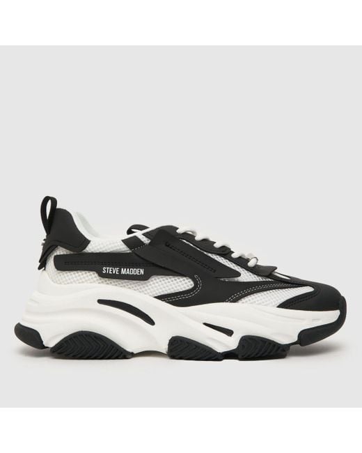 Steve Madden Possession Trainers In Black & White