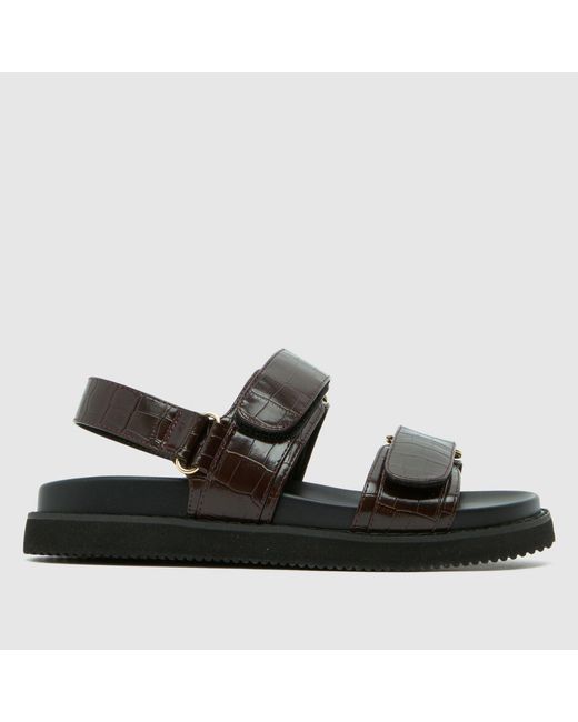 Schuh Black Tiesha Footbed Sandals