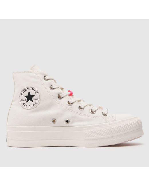 Converse Pink All Star Lift Pop Words Trainers In
