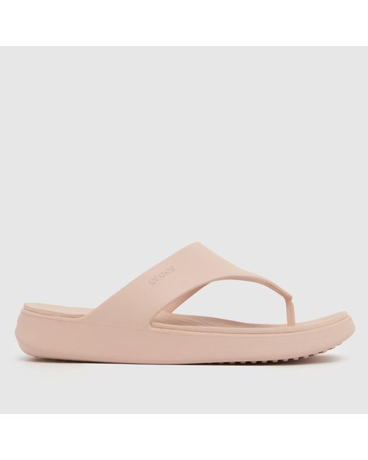 CROCSTM Pink Getaway Triangle Flip Sandals