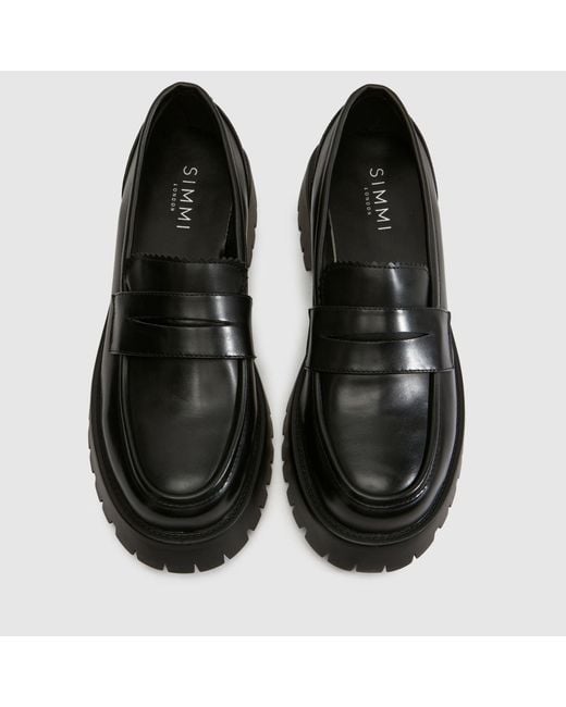 SIMMI Black Eden Loafer Flats