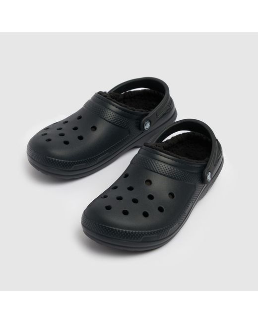 CROCSTM Black Classic Lined Clog Sandals for men