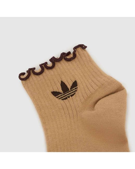 Adidas White Ruffle Ankle Socks 2Pk