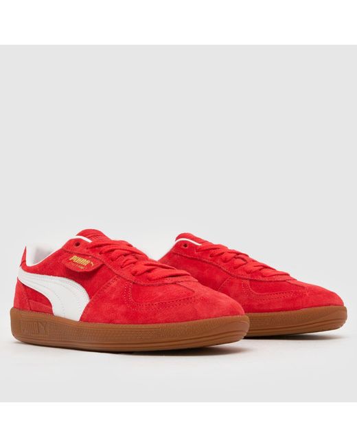 PUMA Red Palermo Trainers
