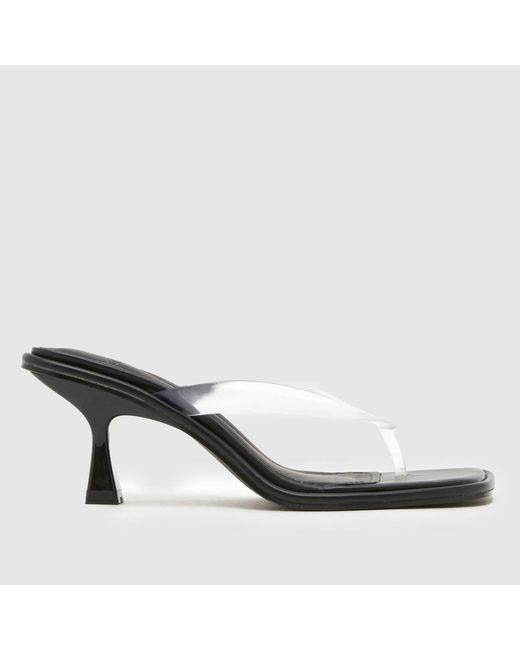 Schuh Black Salvia Toe Post High Heels