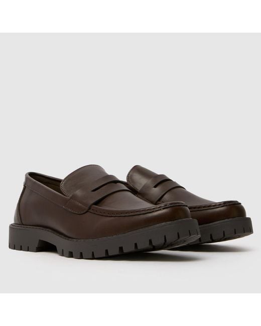 Schuh Brown Ravi Chunky Loafer Shoes for men