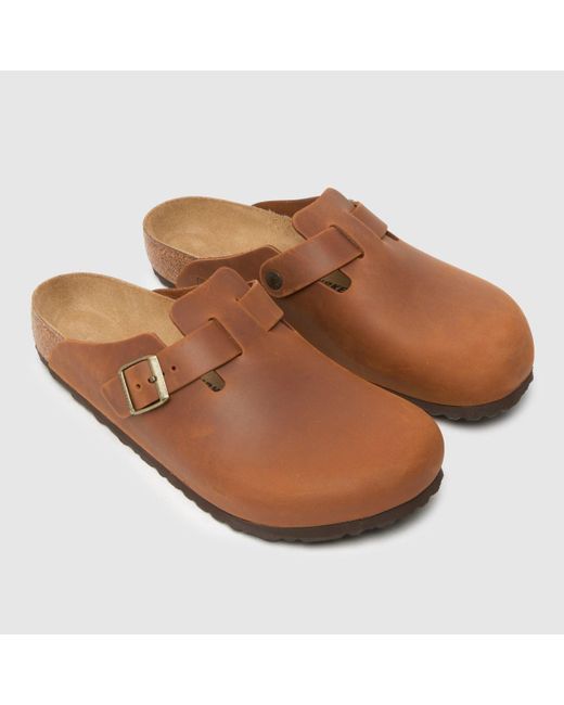 Birkenstock Brown Boston Clog Sandals Cognac for men