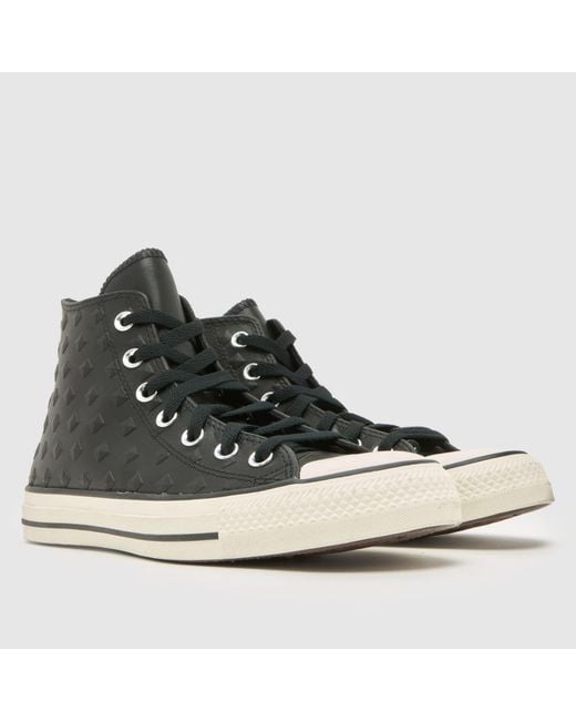 Converse Brown All Star Hi Studded Trainers