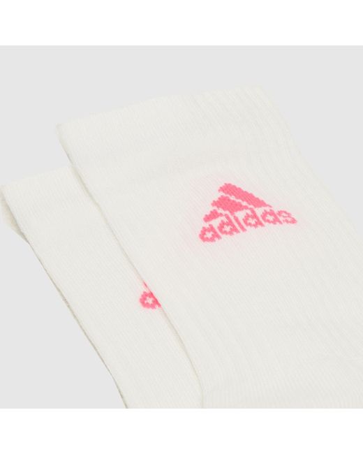 Adidas White Sport Crew Sock 3 Pack
