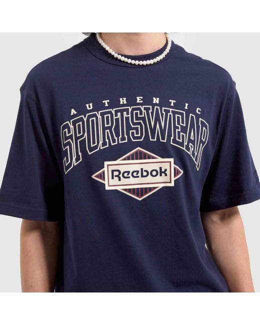 Reebok Blue Classic T-shirt In for men