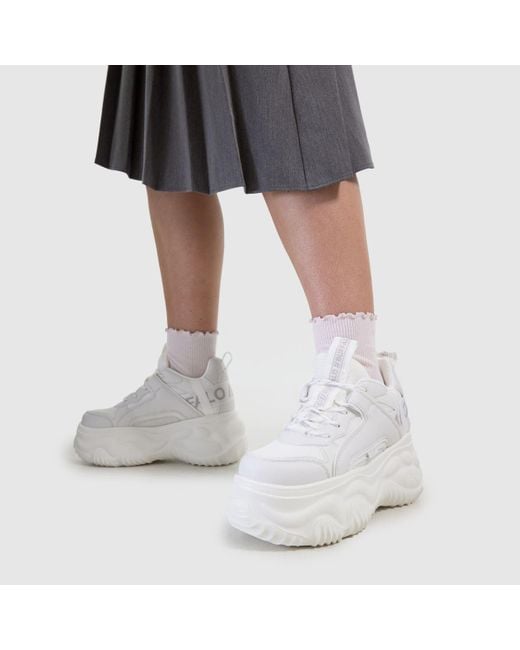 Buffalo White London Blader Matcha Trainers