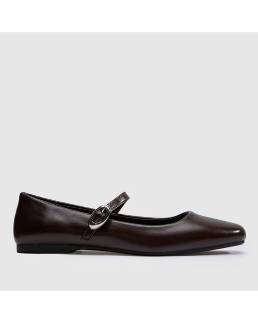Schuh Black Lucille Mary Jane Ballerina Flats