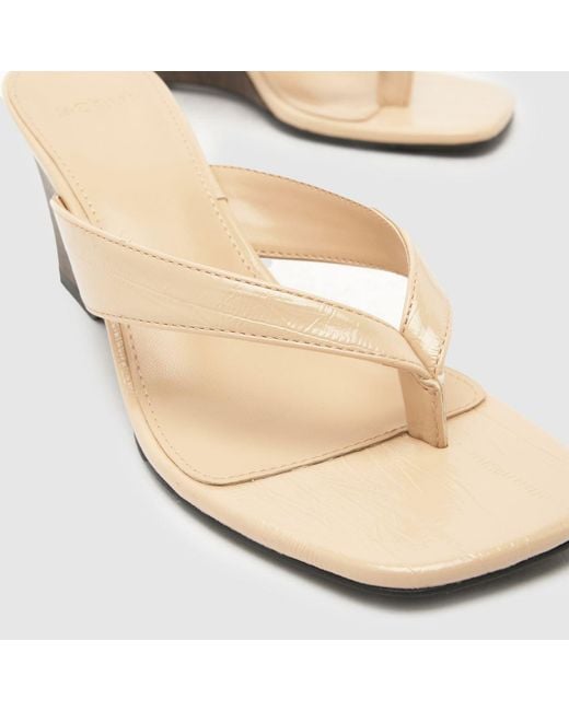 Schuh Brown Solomon Wedge Toe Post High Heels