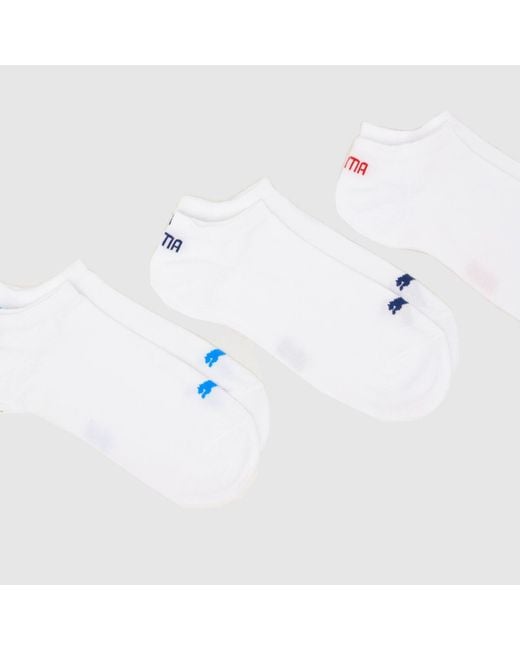 PUMA White Sneaker Socks 3 Pack