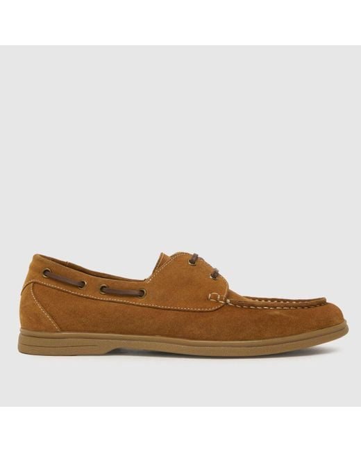 Schuh Brown Pablo Suede Boat Shoes for men