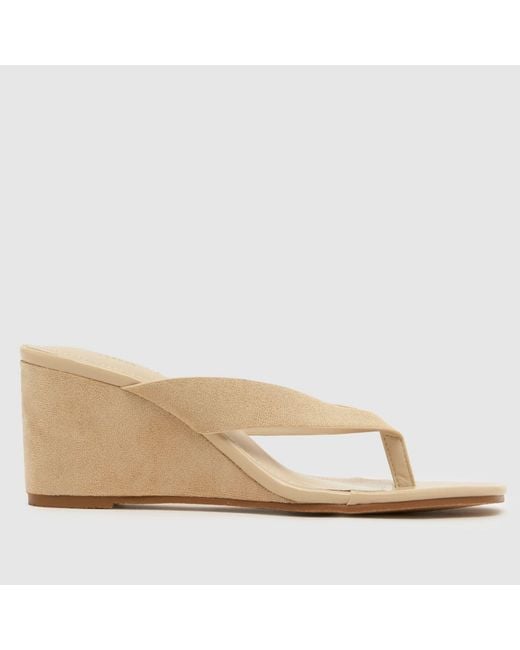 SIMMI Natural Jules Wedge High Heels
