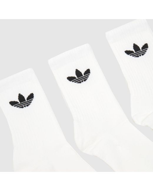 Adidas White Originals Crew Sock 3 Pack