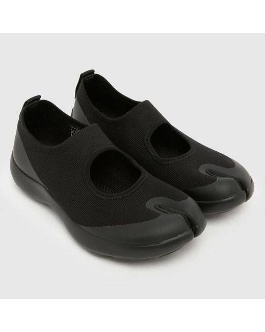 Tabi Black Trainer Flats