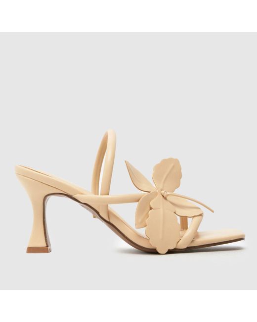 Schuh Metallic Siya Flower High Heels