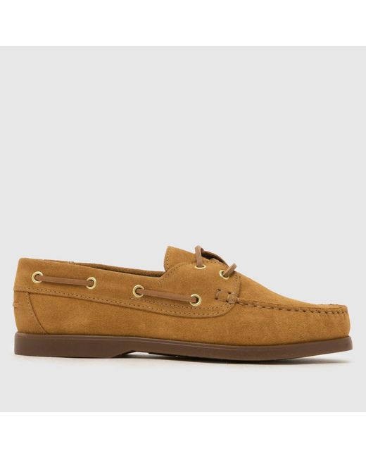 Schuh Brown Luton Suede Boat Flats