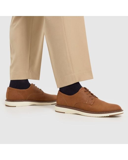 Schuh Brown Pippin White Sole Derby Shoes In for men